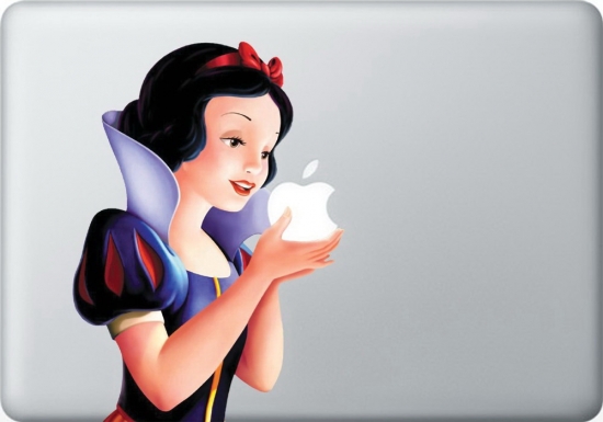 Snow White Apple Macbook decal vinyl sticker